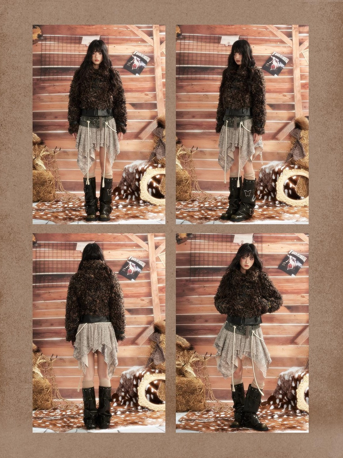 ALL iN plan Tie Dye Loose Short Warm Women&
