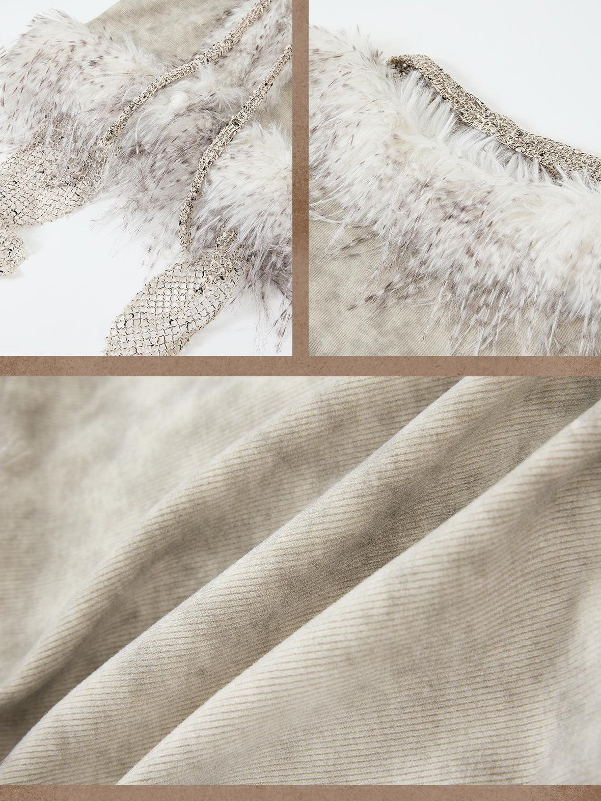 ALL iN plan Tie Dye Mesh Faux Fur Trim Lace Up Women&