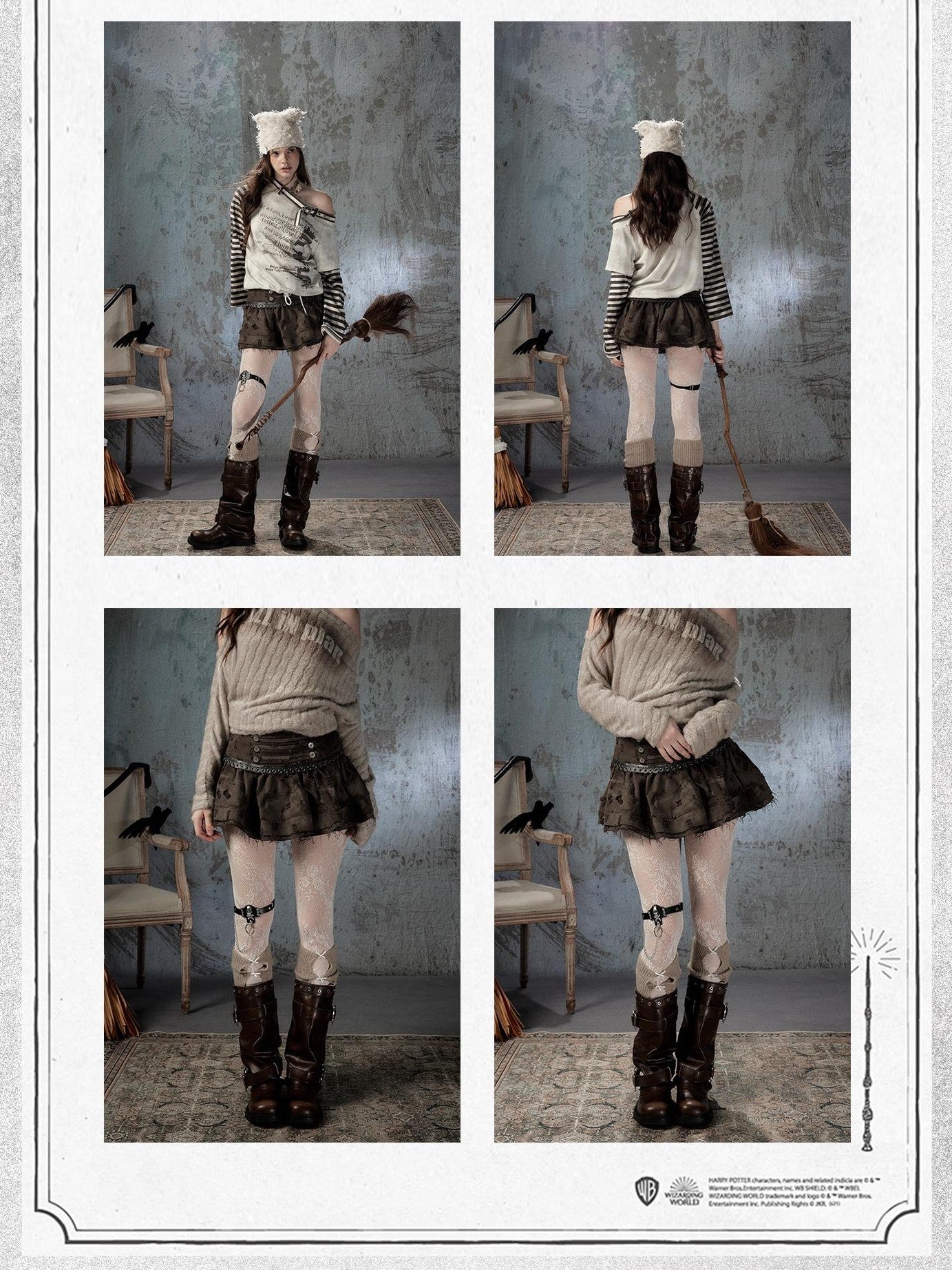 ALL iN plan Vintage Distressed Ruffle A Line Women&