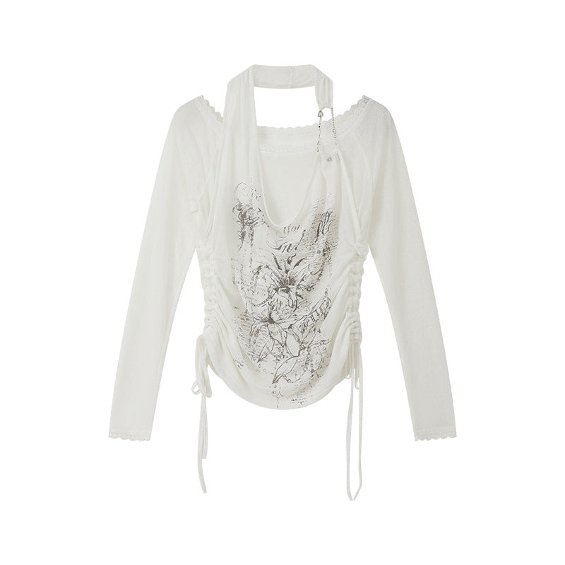 ALL_iN_plan_White_Faux_Two_Piece_Halter_Floral_Print_Women&