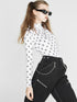 ANYQUESTION Allover Digital Print Slim Stretch Fitted Women&