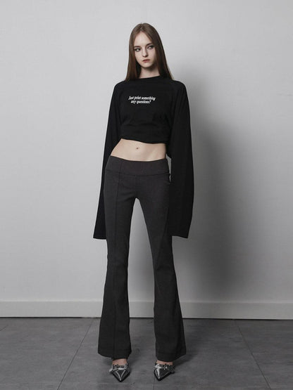 ANYQUESTION Black And White Oversized Letter Print Women&
