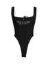 ANYQUESTION_Black_And_White_Ruched_Letter_Print_High_Cut_Tie_Women&