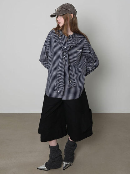 Black Cargo Pocket Low Waist Wide Leg Women&