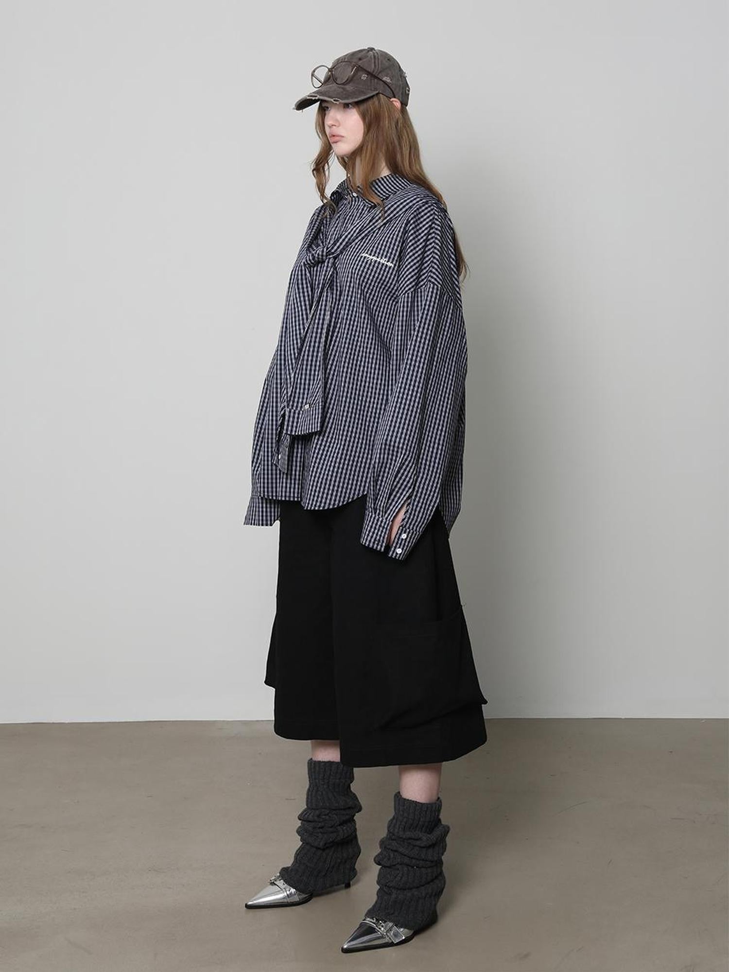 Black Cargo Pocket Low Waist Wide Leg Women&