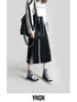 ANYQUESTION_Black_Contrast_Stitch_Panel_Striped_Side_Snap_Tie_Women&