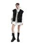 ANYQUESTION Black Dark Grid Quilted Street Women&