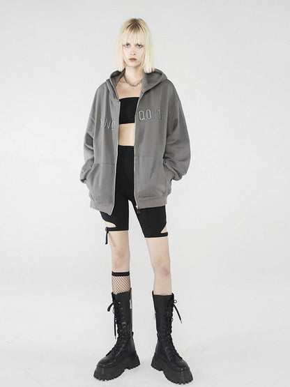 ANYQUESTION Black Deconstructed Cutout Stretch Slim Women&