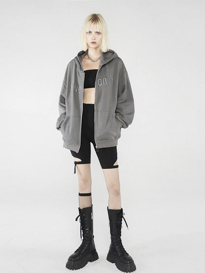 ANYQUESTION Black Deconstructed Cutout Stretch Slim Women&