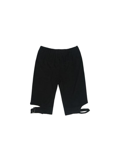 ANYQUESTION Black Deconstructed Cutout Stretch Slim Women&