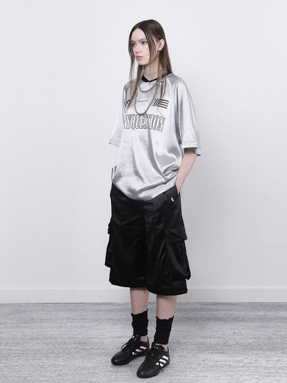 ANYQUESTION Black Gray Green Low Waist Pocket Cargo Women&