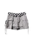 ANYQUESTION_Black_Grey_Checkerboard_Foldover_Waist_Patch_Pocket_Women&