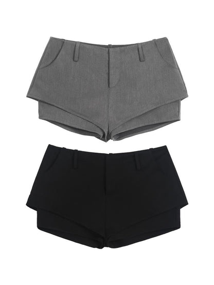 ANYQUESTION Black Grey Double Layer 3d Suit Women&