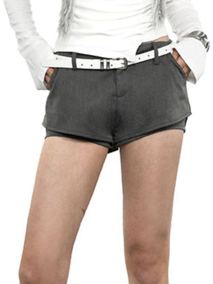 ANYQUESTION Black Grey Double Layer 3d Suit Women&