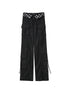 ANYQUESTION_Black_Grey_Plaid_Foldover_Waistband_Loose_Workwear_Women&