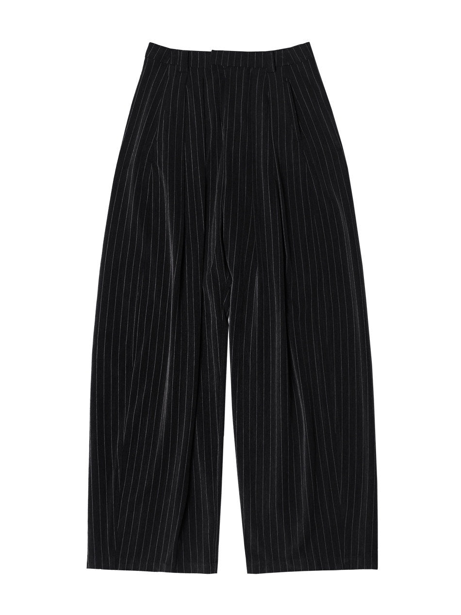 ANYQUESTION_Black_Grey_Striped_Lightweight_Casual_Women&
