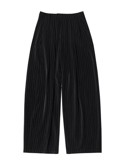 ANYQUESTION_Black_Grey_Striped_Lightweight_Casual_Women&