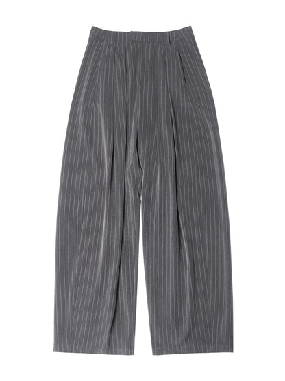 ANYQUESTION_Black_Grey_Striped_Lightweight_Casual_Women&