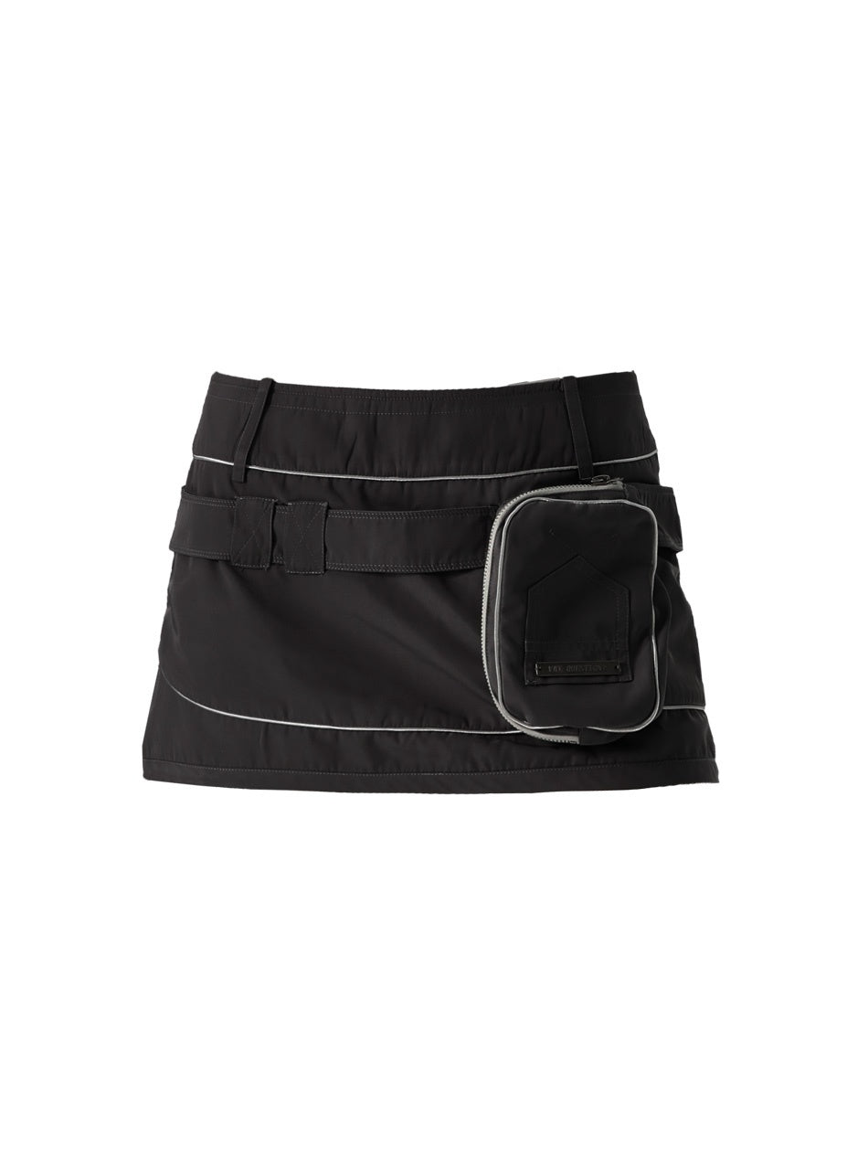 ANYQUESTION_Black_Grey_Structured_Pocket_Utility_Low_Waist_Women&
