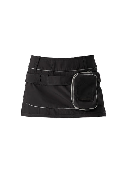 ANYQUESTION_Black_Grey_Structured_Pocket_Utility_Low_Waist_Women&