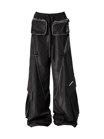 ANYQUESTION_Black_Grey_Two_Tone_Functional_Deconstructed_3d_Pocket_Women&
