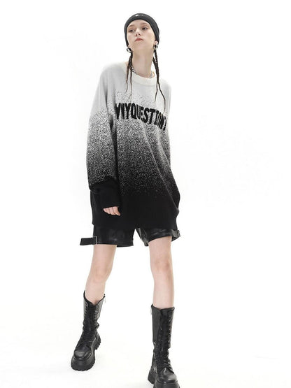 ANYQUESTION Black High Waist Straight Silver Square Buckle Hem Women&