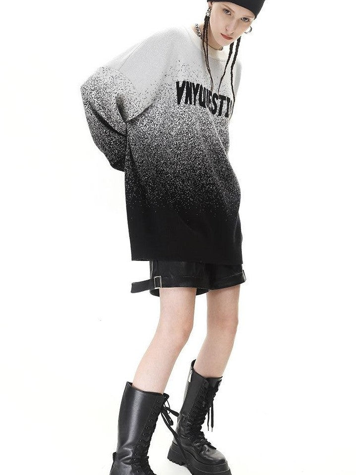 ANYQUESTION Black High Waist Straight Silver Square Buckle Hem Women&