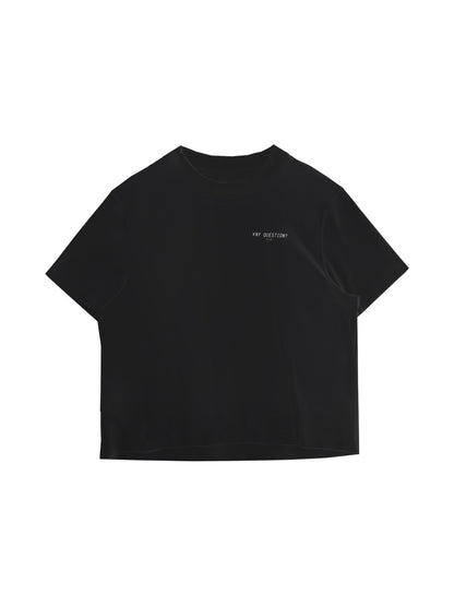 ANYQUESTION_Black_Letter_Logo_Print_Street_Straight_Cut_Women&