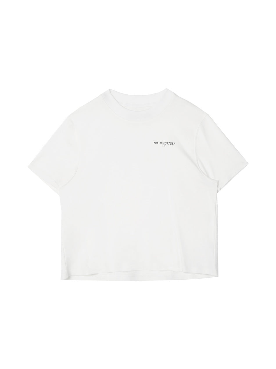 ANYQUESTION_Black_Letter_Logo_Print_Street_Straight_Cut_Women&