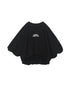 ANYQUESTION_Black_Letter_Print_Gathered_Hem_Round_Neck_Women&