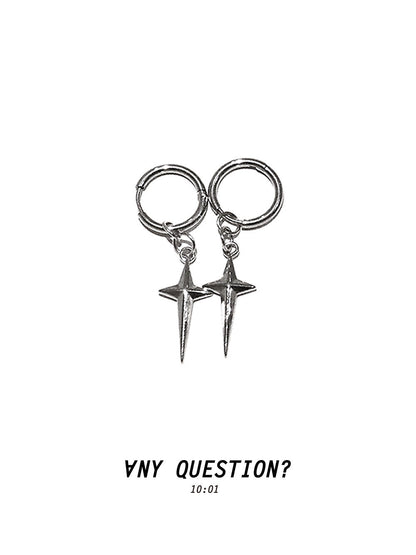 ANYQUESTION_Black_Silver_Chain_Hoop_Link_Women&