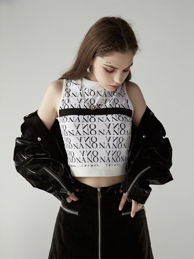 ANYQUESTION_Black_White_Contrast_Allover_Letter_Print_Women&