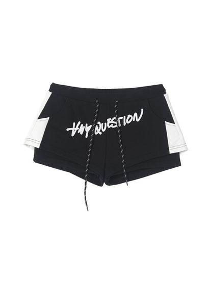 ANYQUESTION_Black_White_Gray_Graffiti_Print_Colorblock_Double_Layer_Women&
