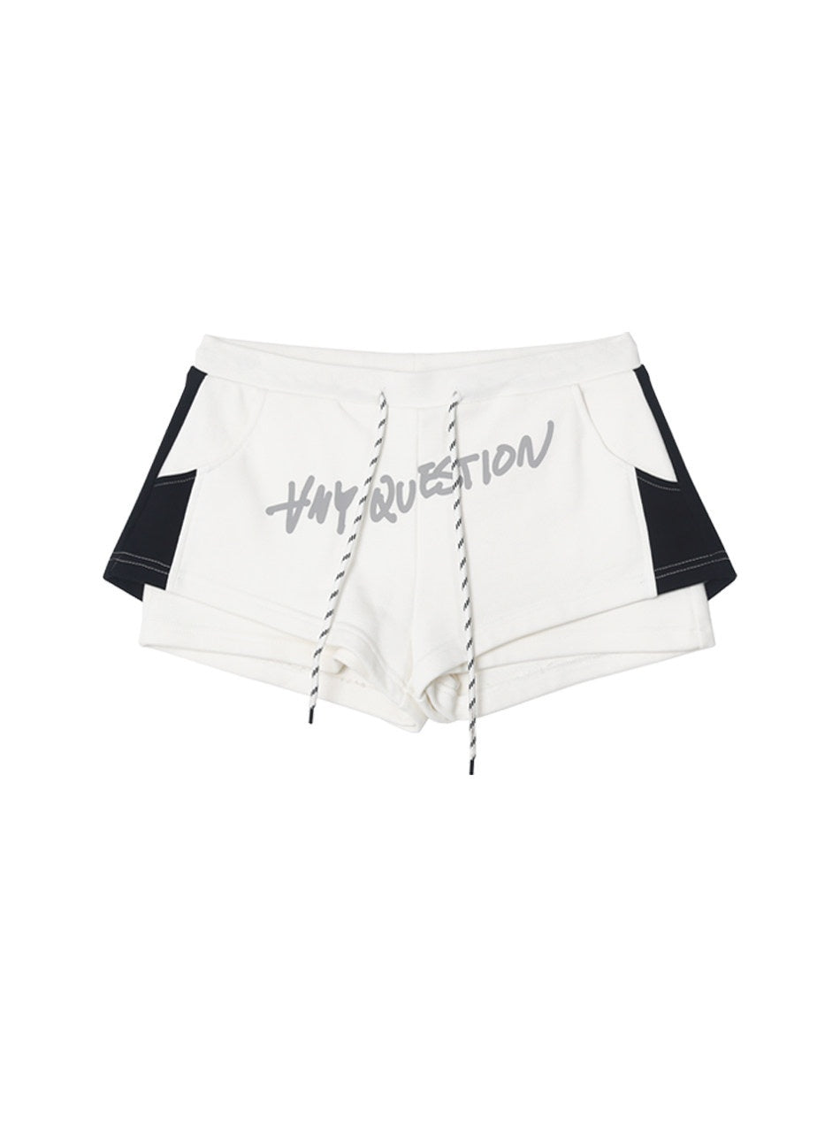 ANYQUESTION_Black_White_Gray_Graffiti_Print_Colorblock_Double_Layer_Women&