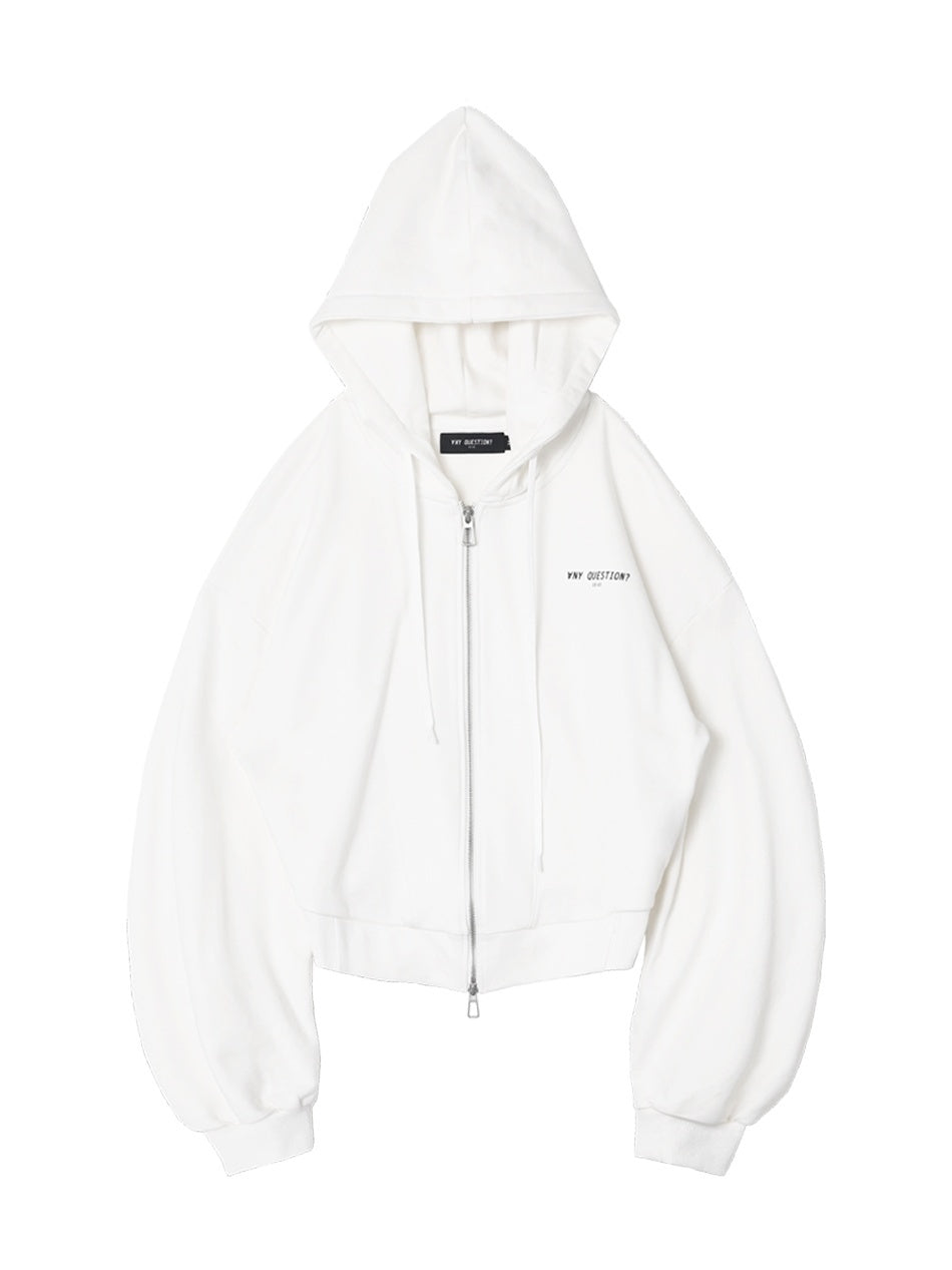 ANYQUESTION_Black_White_Gray_Solid_Hooded_Zip_Loose_Fit_Street_Women&