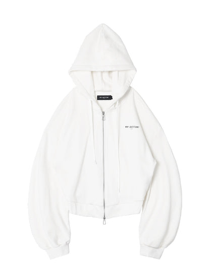 ANYQUESTION_Black_White_Gray_Solid_Hooded_Zip_Loose_Fit_Street_Women&