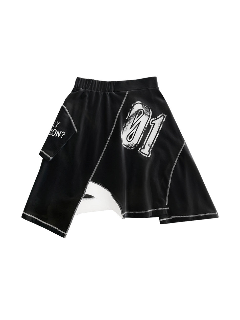 ANYQUESTION_Black_White_Print_Patchwork_Irregular_Deconstructed_Overlay_Women&