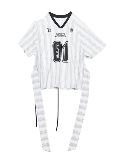 ANYQUESTION_Black_White_Striped_Mesh_Lace_Up_Women&
