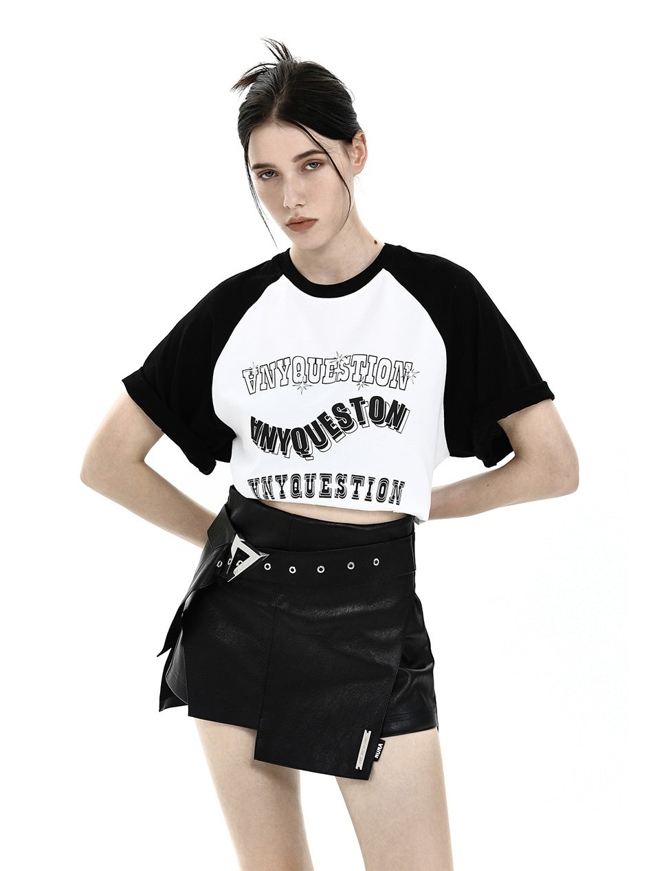 ANYQUESTION_Black_White_Vintage_Letter_Print_Raglan_Loose_Women&
