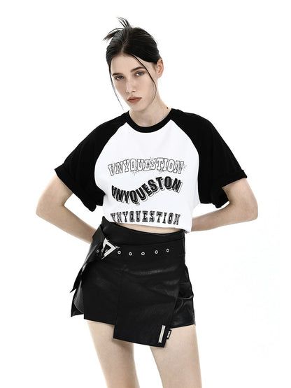 ANYQUESTION_Black_White_Vintage_Letter_Print_Raglan_Loose_Women&