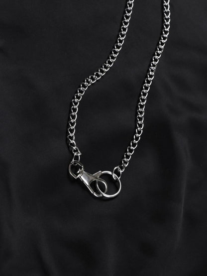 ANYQUESTION Chain Link Decorative Necklace Matching Women&