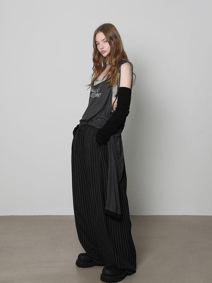 ANYQUESTION Distressed Letter Print Loose Fit Women&