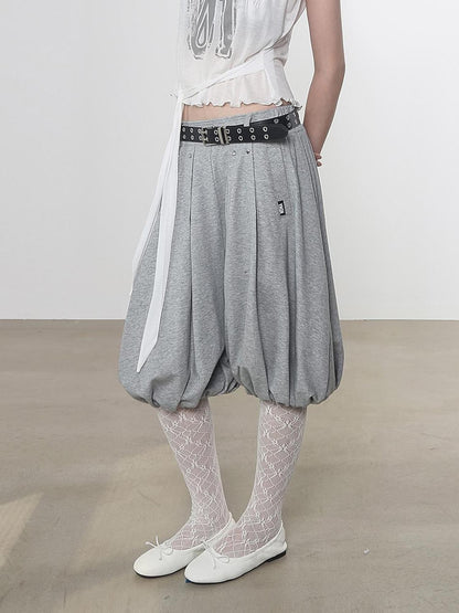 Gray Tulip Elastic Waist Women&