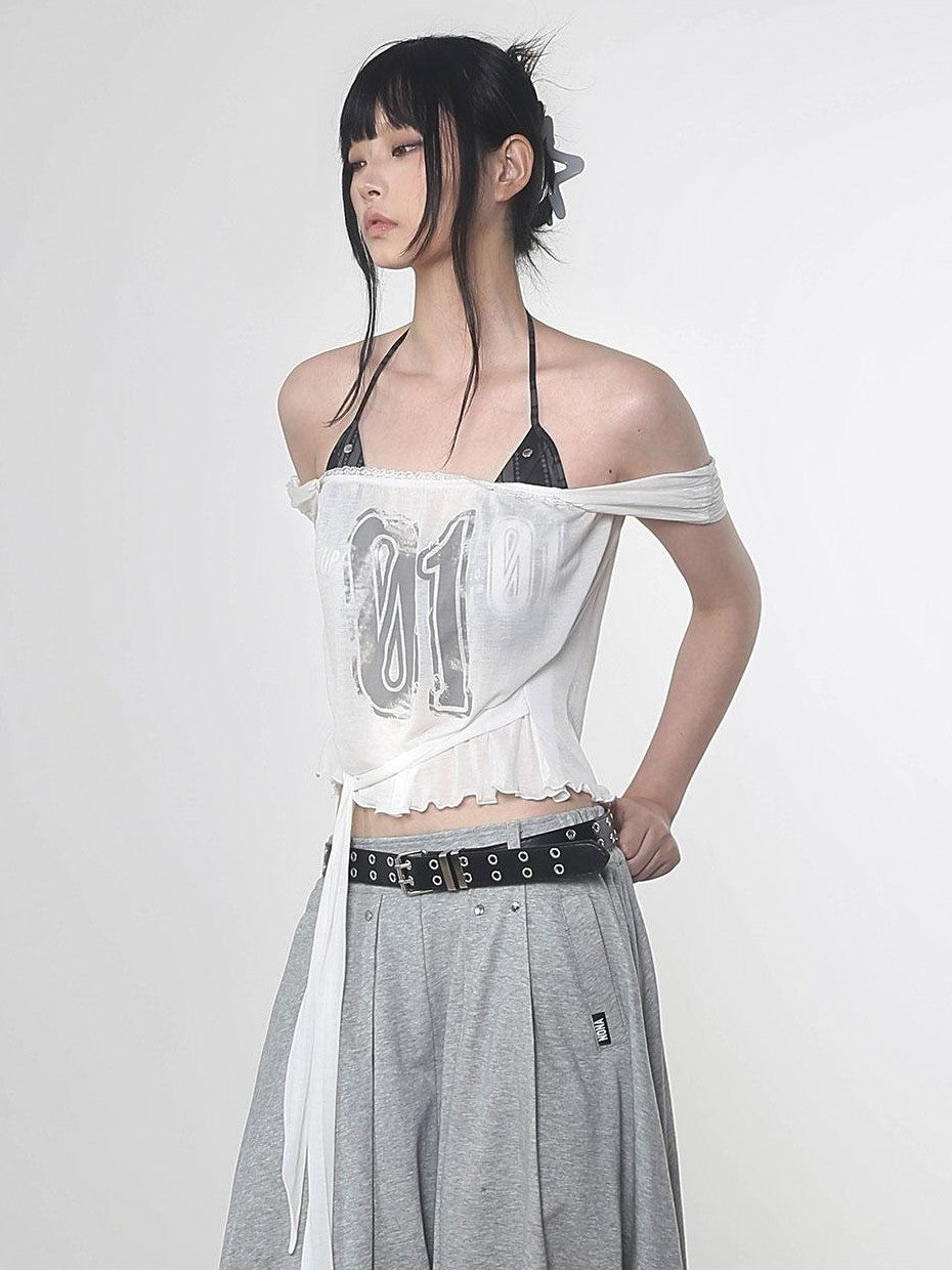 Gray Tulip Elastic Waist Women&