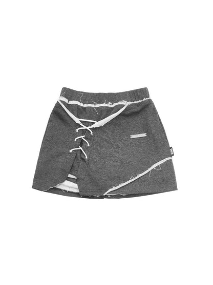 ANYQUESTION_Heather_Gray_Printed_Frayed_Edge_Tie_Hooded_Women&