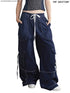 ANYQUESTION_Navy_Drawstring_Topstitch_Panel_Pocket_Structure_Women&