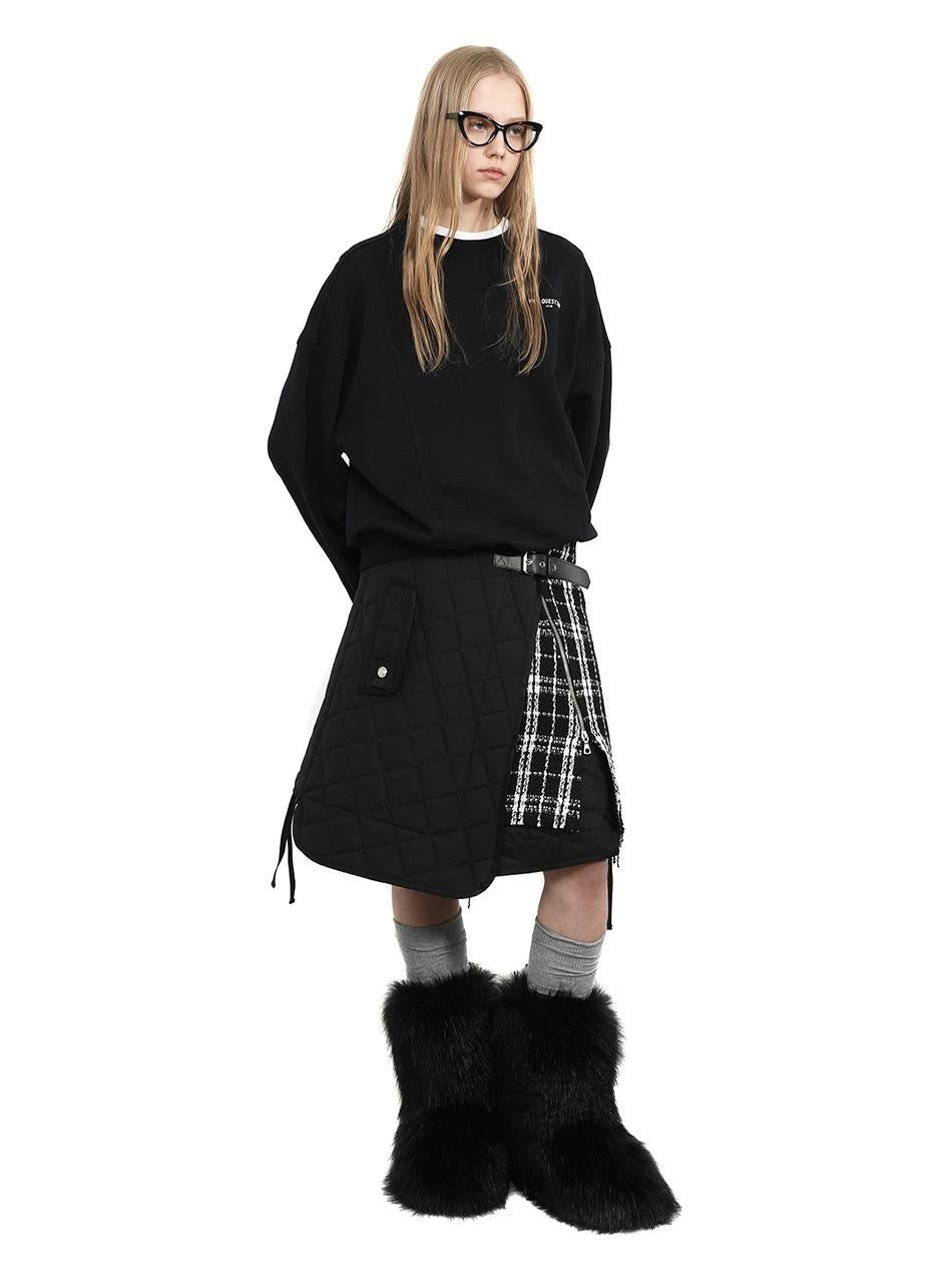 ANYQUESTION_Quilted_Plaid_Asymmetric_Layered_Women&