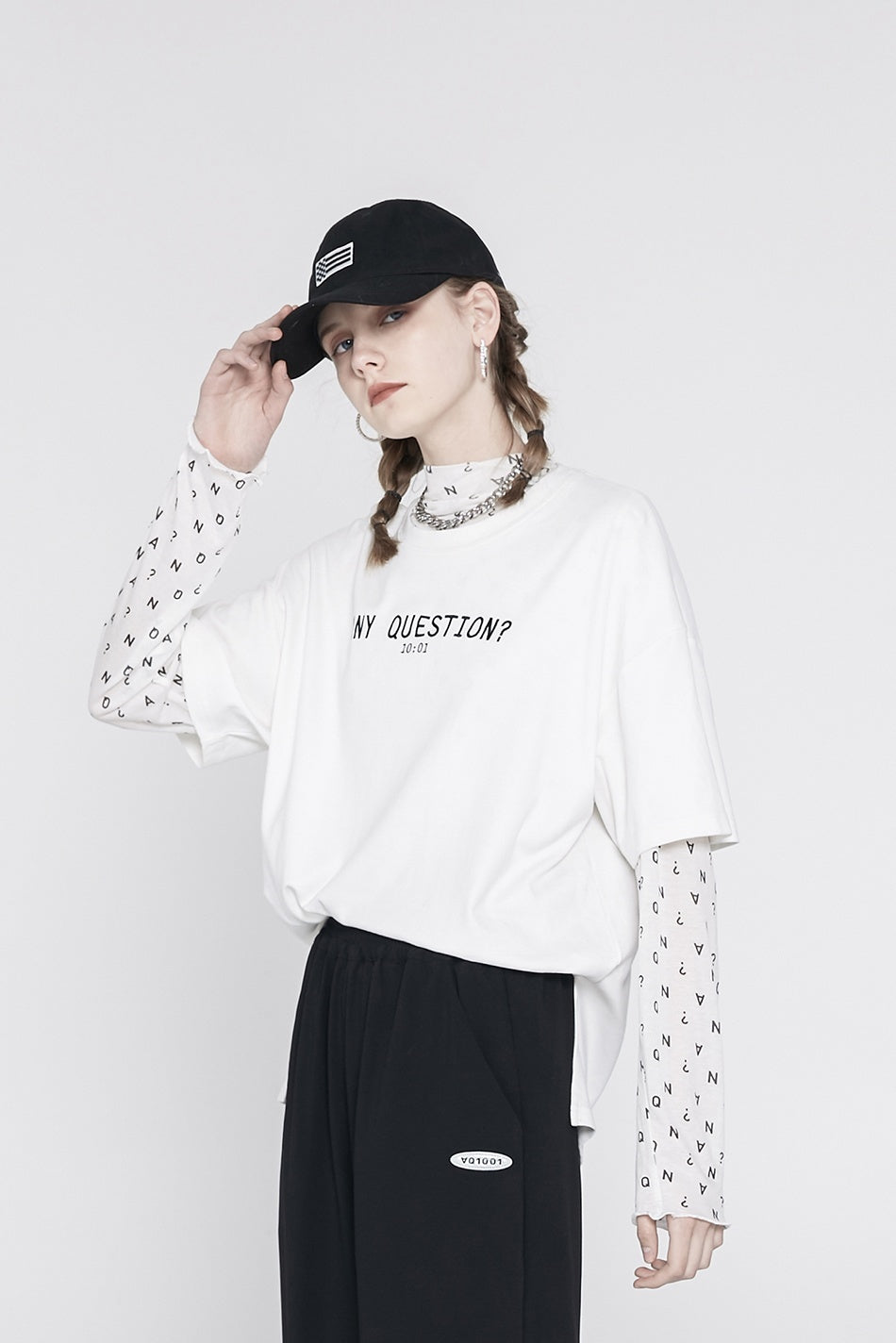 ANYQUESTION_Sheer_Mesh_White_Letter_All_Over_Print_Women&