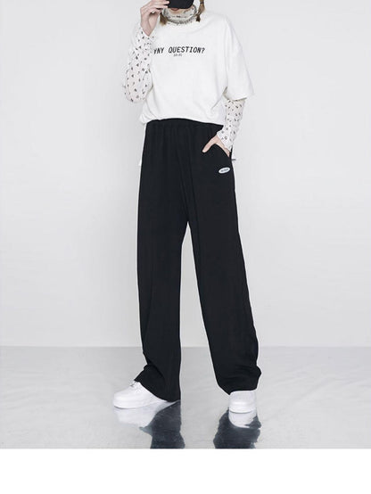 ANYQUESTION Sheer Mesh White Letter All Over Print Women&