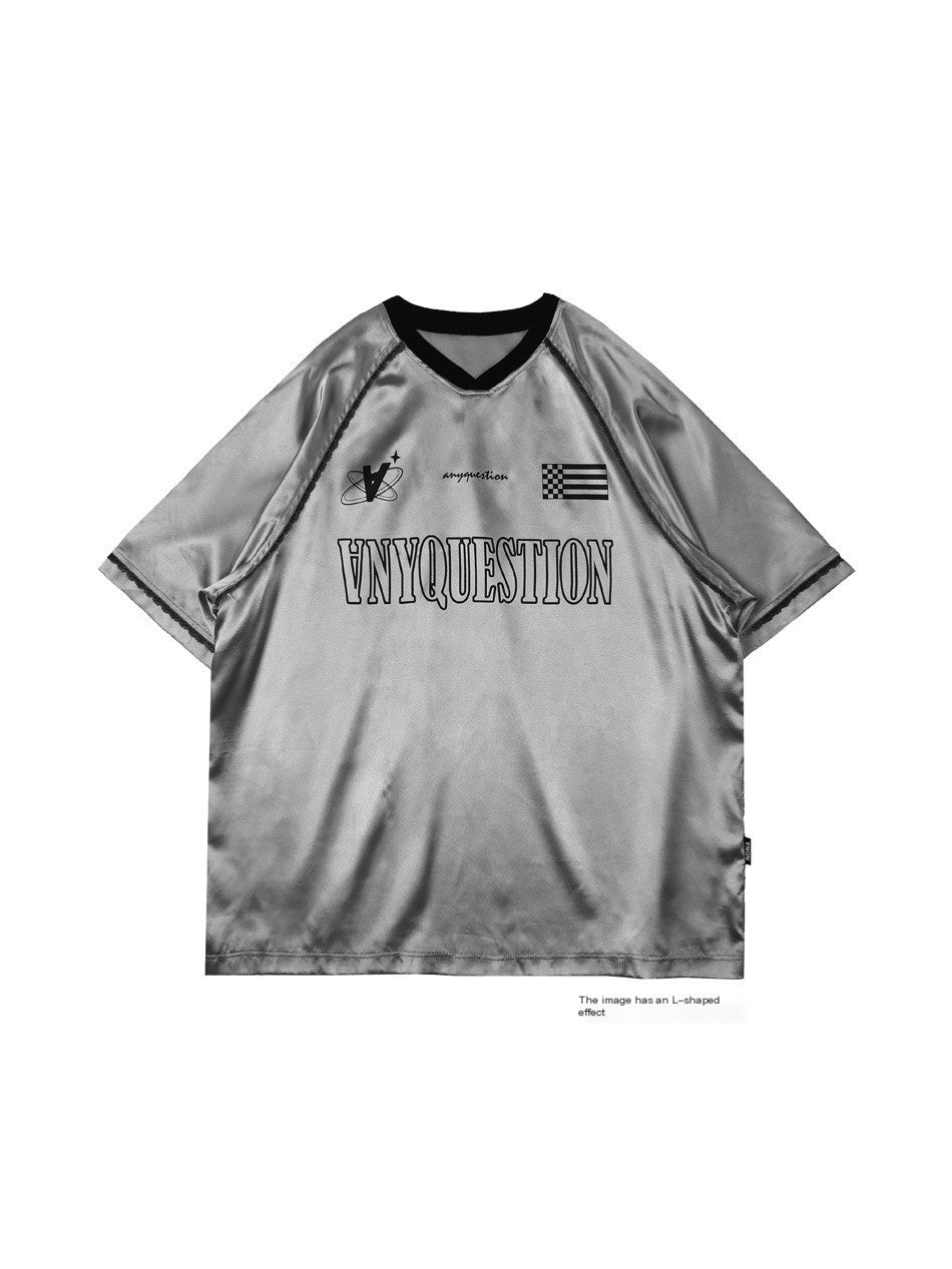 ANYQUESTION_Silver_Lace_Letter_Print_Raglan_V-neck_Women&